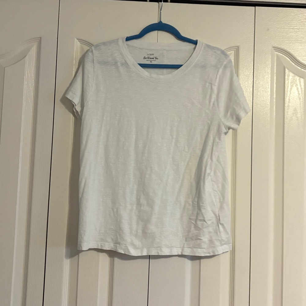 J. Crew Women's Classic White Short Sleeve Tee